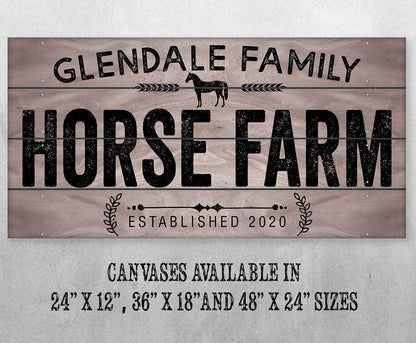 Personalized - Horse Farm - Canvas