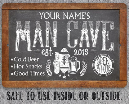 Personalized - Man Cave - Metal Sign