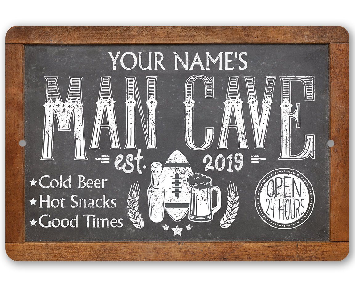 Personalized - Man Cave - Metal Sign