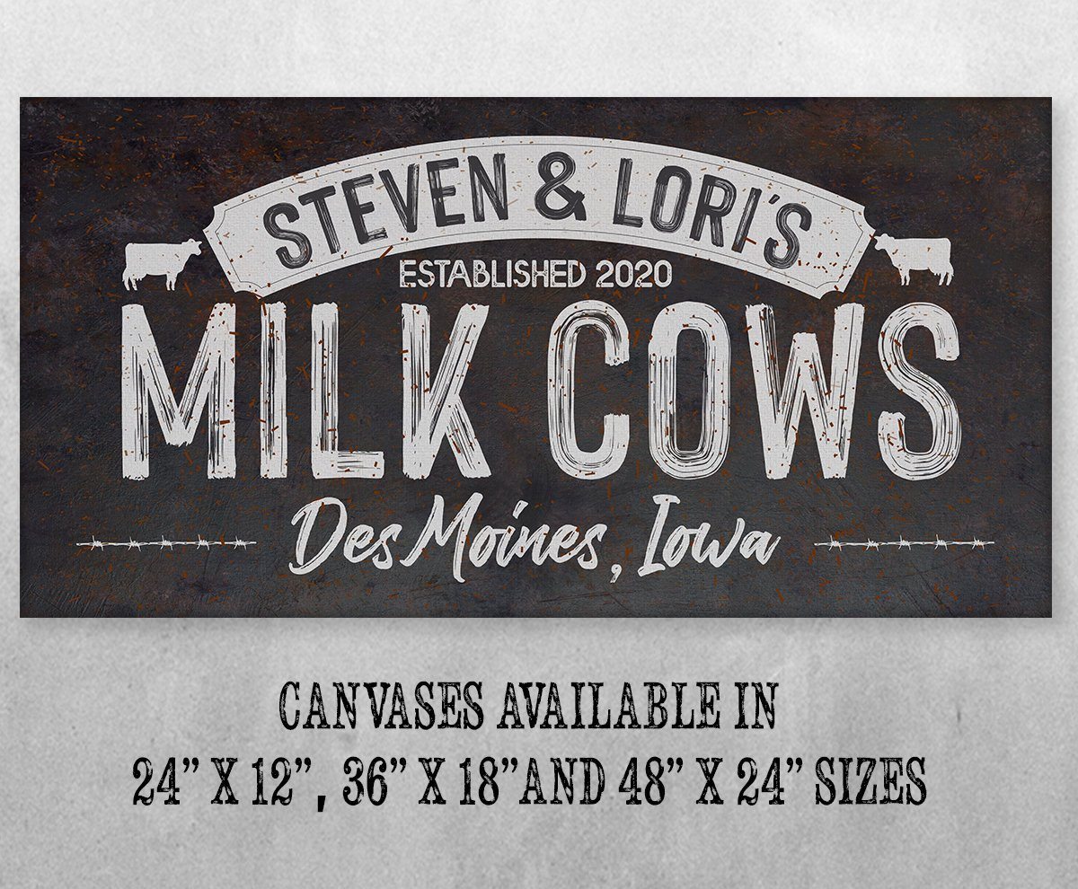 Personalized - Milk Cows - Canvas