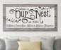 Personalized - Our Nest - Canvas