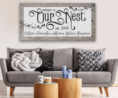Personalized - Our Nest - Canvas