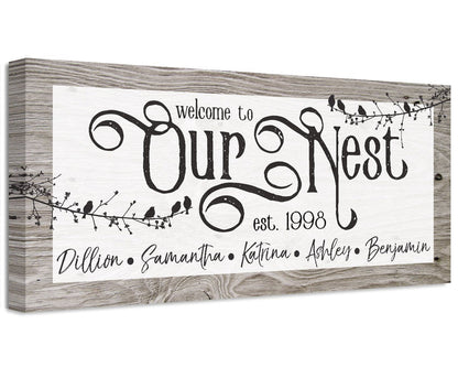 Personalized - Our Nest - Canvas