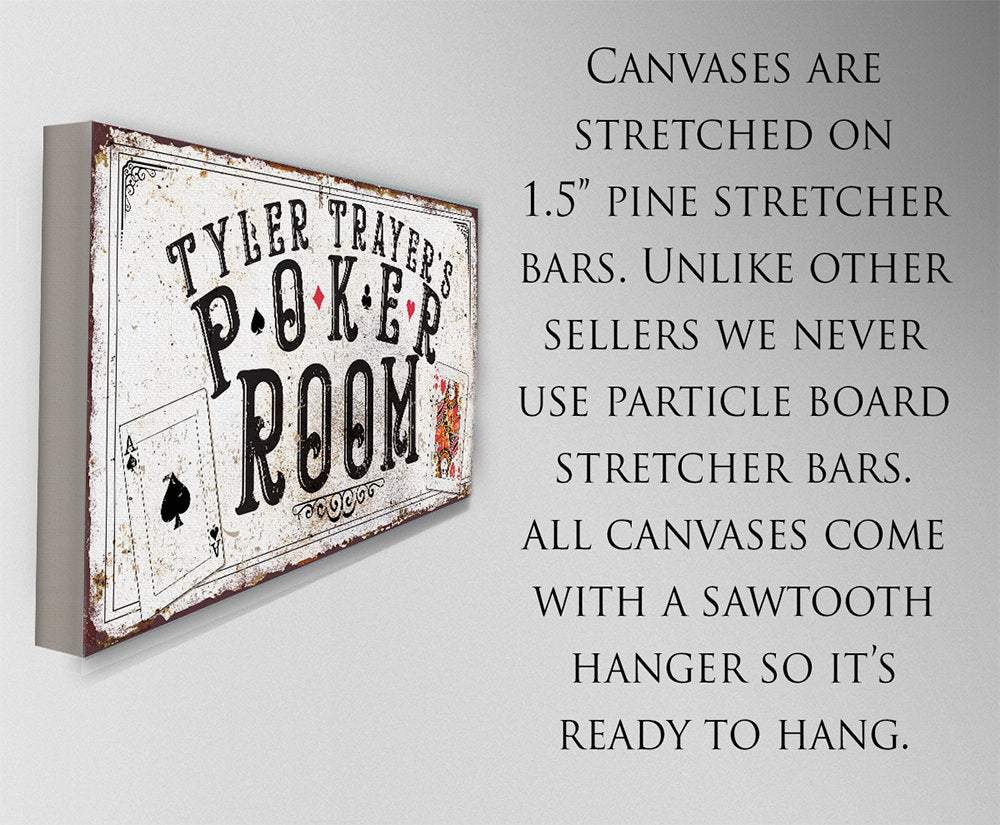 Personalized - Poker Room - Canvas