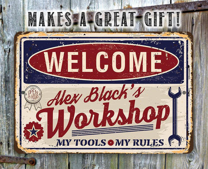 Personalized - Workshop - Metal Sign