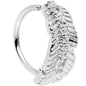 18G Clear CZ Gem Feather Seamless Circular Ring