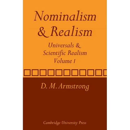 Nominalism and Realism: Volume 1: Universals and Scientific Realism - Paperback
