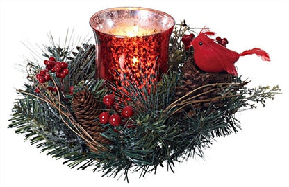 Faux Pine Candle Holder Ring - Small