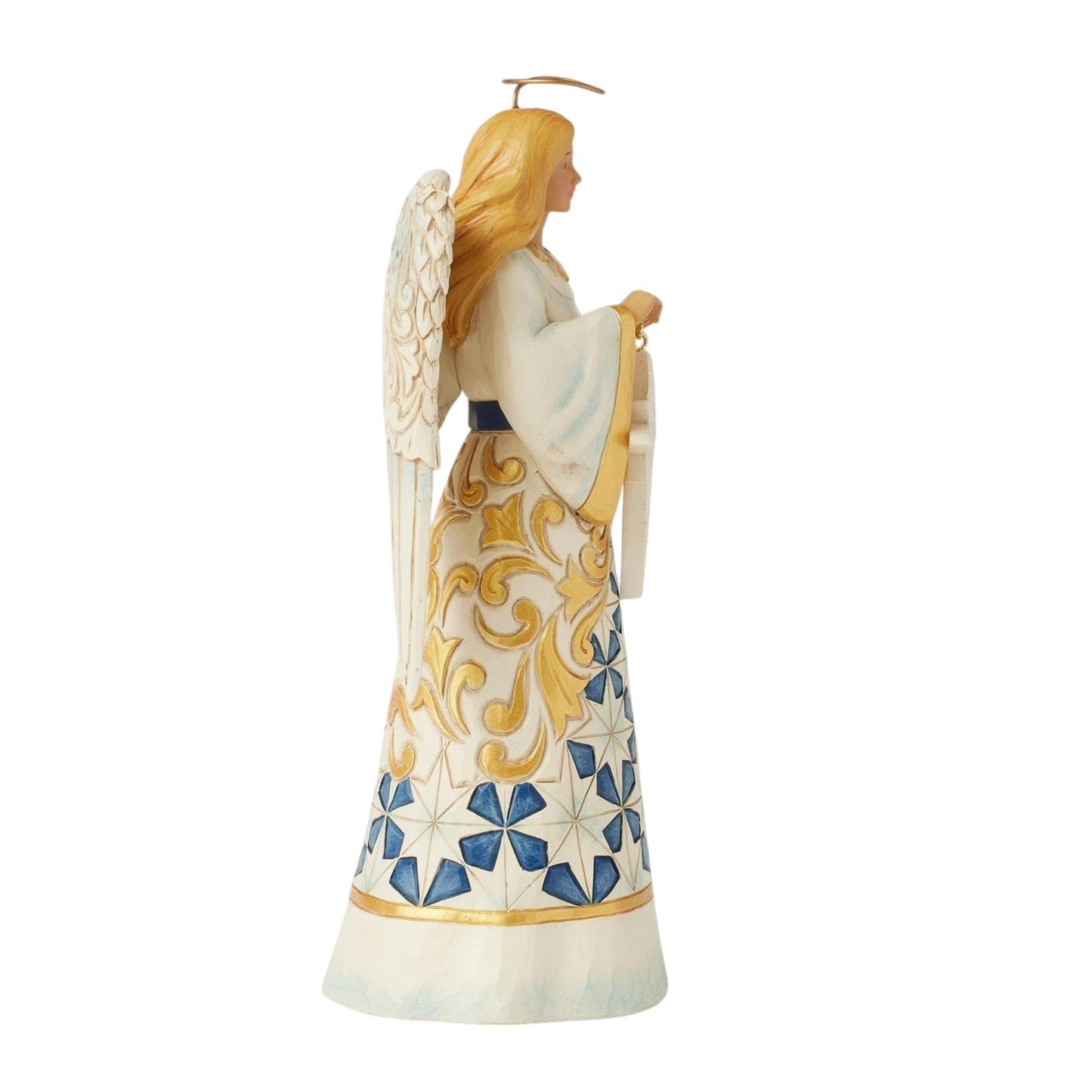 Blue And Gold Angel Figurine