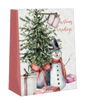 Traditional Giftbag - Snowman Greetings - Large