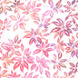 Creamsicle Bali Batik Leaves Cotton 44"/45" Fabric Per Yard