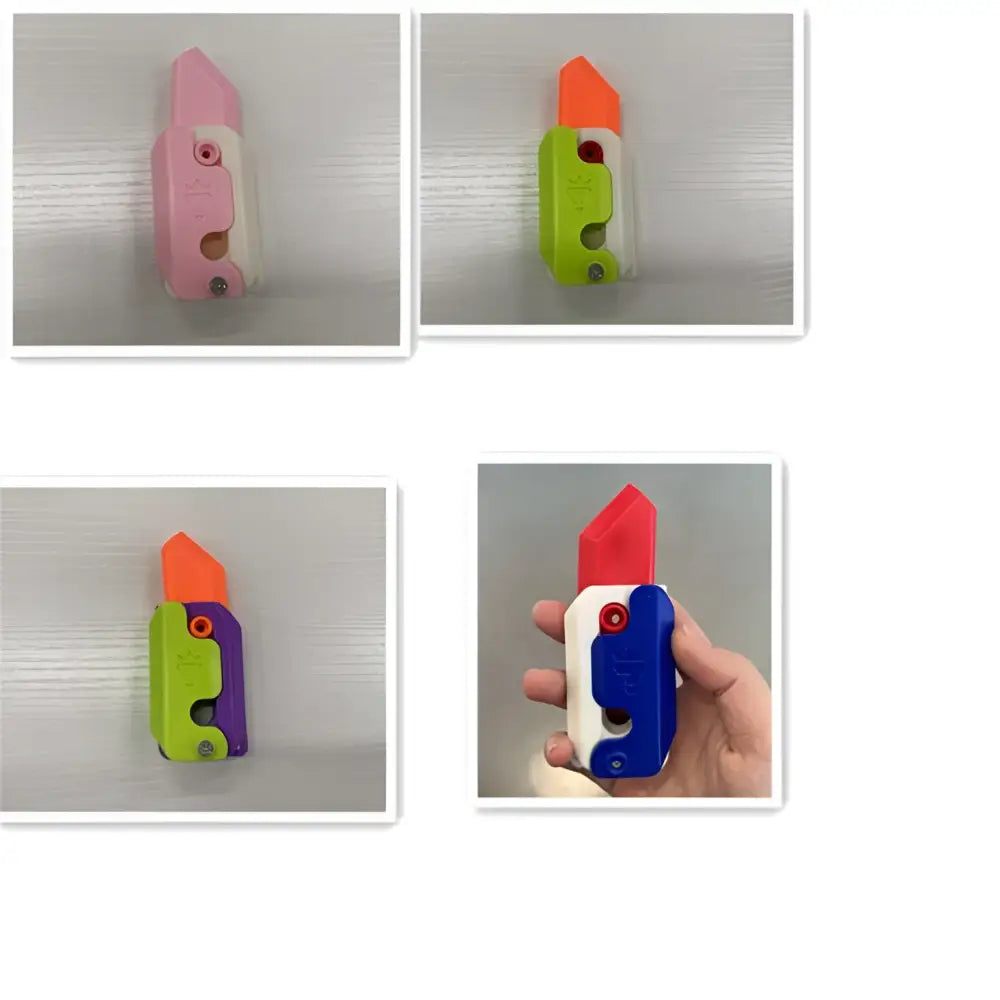 Pink and Lime Radish Knife Gravity Cub Toy