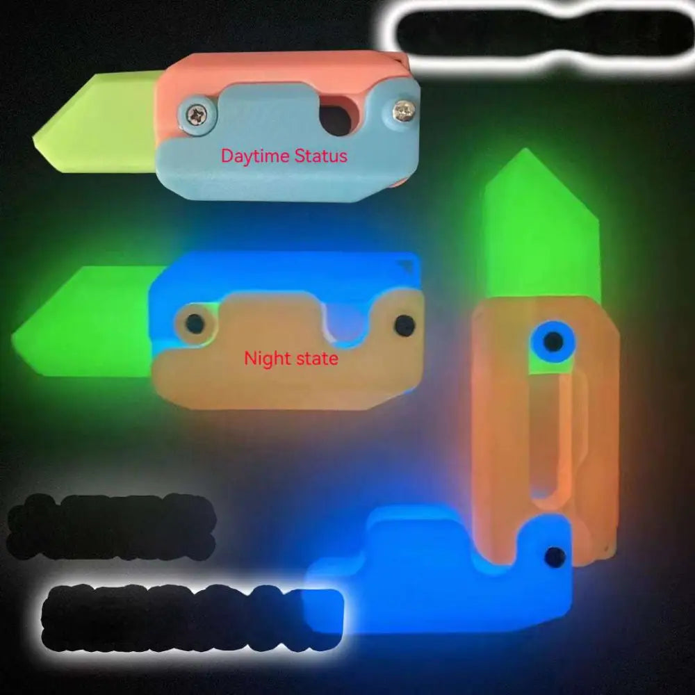 Pink and Lime Radish Knife Gravity Cub Toy