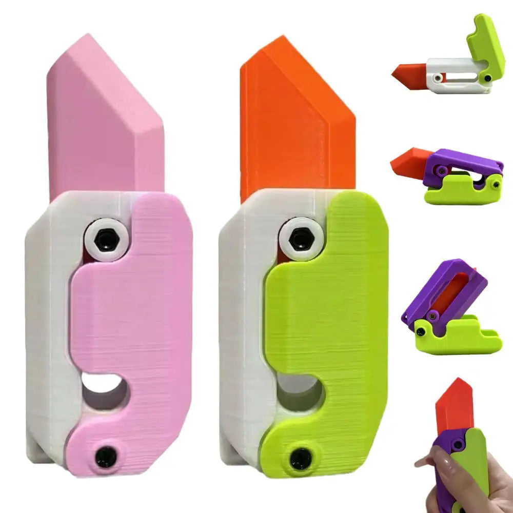 Pink and Lime Radish Knife Gravity Cub Toy