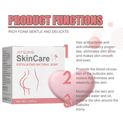 Pink Heart Exfoliating Bath Soap Removes Acne