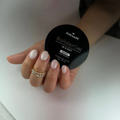 Pink Mask - Builder Gel White, 15ml and 30g