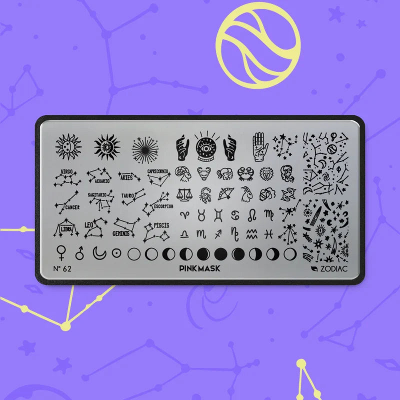 Pink Mask - Stamping Plate Zodiac #62