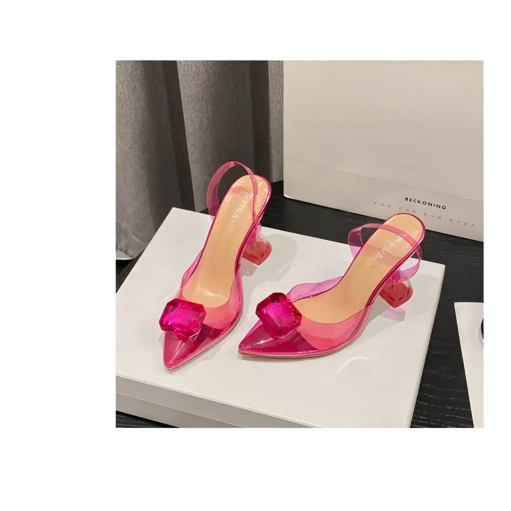 Pink Satin Bow Women’s High-heeled Sandal