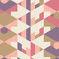 Pink and Purple American Bold Hollyhock Cotton 44/45 Fabric Per Yard