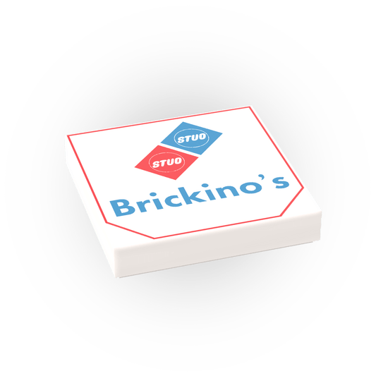 Brickino's Pizza Box -  Pizza Delivery - Custom Printed - Made Using a LEGO® Tile
