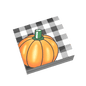 Fall Pillow - Buffalo Plaid with Pumpkin - Custom Printed 2x2 Tile - Made Using LEGO® Parts