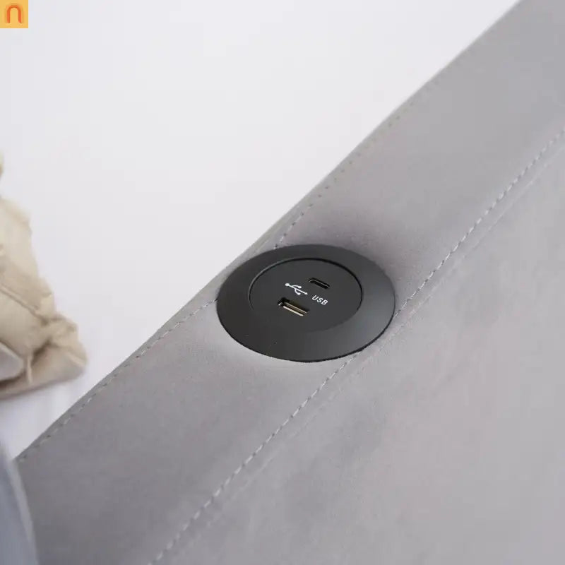 Bed Frame Daybed Twin Velvet Gray Roll-Out Trundle 250 lb