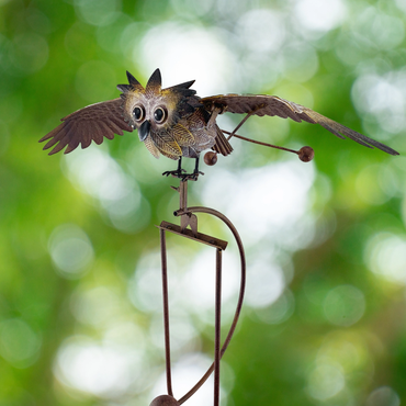 Small Owl Balance Rocker Garden Stake – 52”
