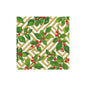 Holly and Fretwork Cocktail Napkin