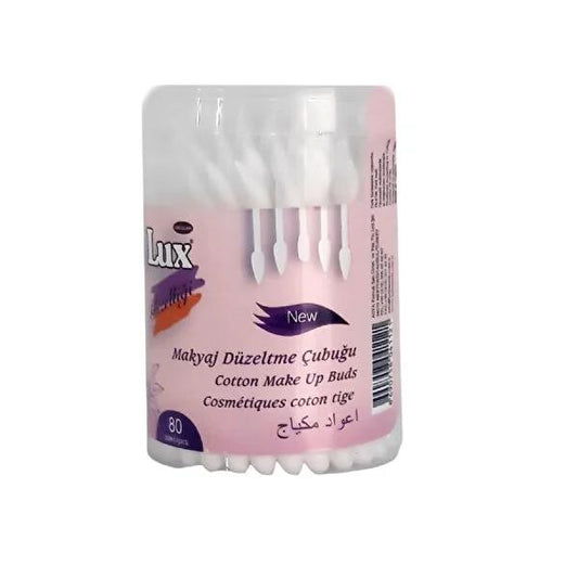 Lux Makeup Remover Swabs - 80 Precision Cotton Swabs for Flawless Touch-Ups & Easy Smudge Correction