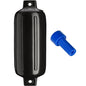 Polyform G-5 Twin Eye Fender 8.8" x 26.8" - Black w/Adapter