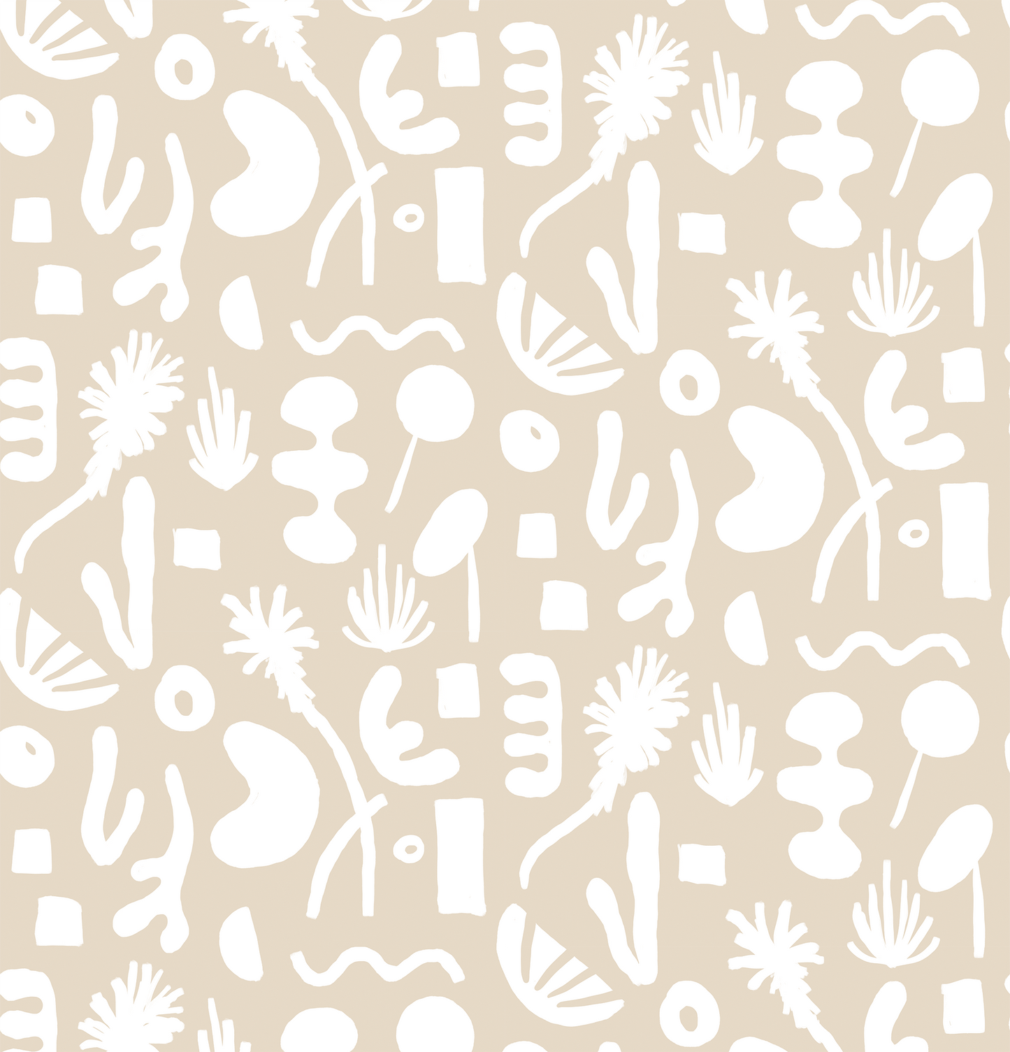 Pool Side Wallpaper, tan and white