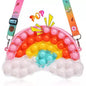 Pop Fidget Toys Rainbow Shoulder Bag