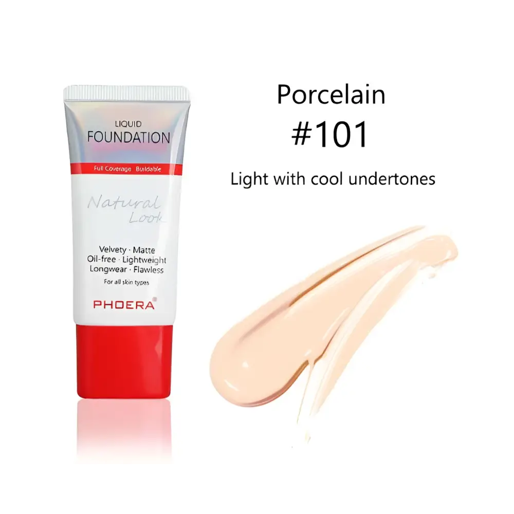 Porcelain #101 Matte Silky Tube Liquid Foundation