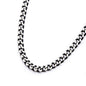 Mens Stainless Steel Black IP Diamond Cut 3mm Chain Link Necklace