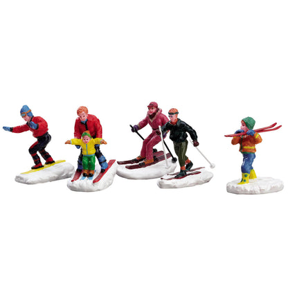 Winter Fun Skiers - 5 Piece Set