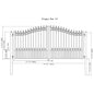 [12-18FT] Heavy-Duty Prague-Style Powder-Coated Galvanized Steel Dual Swing Driveway Gate (SAK48530)