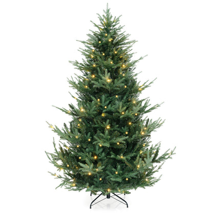 6 FT Pre-Lit Artificial Hinged Xmas Tree with 778 PVC and PE Branch Tips