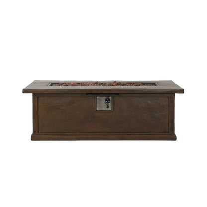 Alora Premium 56" Transitional Rectangular Outdoor Propane Gas Fire Pit Table, 50K BTU (SAK25790)