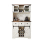 Nuvia Premium 72-Inch Home Bar Wine Cabinet W/ Sliding Barn Door (SAK12947)