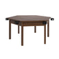 Premium 6-Person Hexagonal Game And Dining Table With Top, Mat And Cup Holders (SAK67845)
