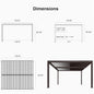 Alora Premium Outdoor Aluminum Louvered Patio Pergola With LED Lights [PERGOLA ONLY] (SAK24896)