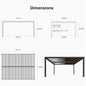 Alora Premium Outdoor Aluminum Louvered Patio Pergola With LED Lights [PERGOLA ONLY] (SAK24896)