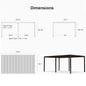 Alora Premium Outdoor Aluminum Louvered Patio Pergola With LED Lights [PERGOLA ONLY] (SAK24896)