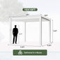 Alora Premium White Outdoor Metal Louvered Pergola With Drainage System (SAK87265)