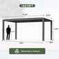 Alora Premium Gray Outdoor Metal Pergola With Louvered Roof And Drainage System (SAK76143)
