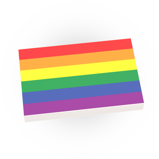 Pride Flag - Custom Printed - Made Using a LEGO® Tile