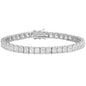 Princess Cut Crystal Tennis Bracelet