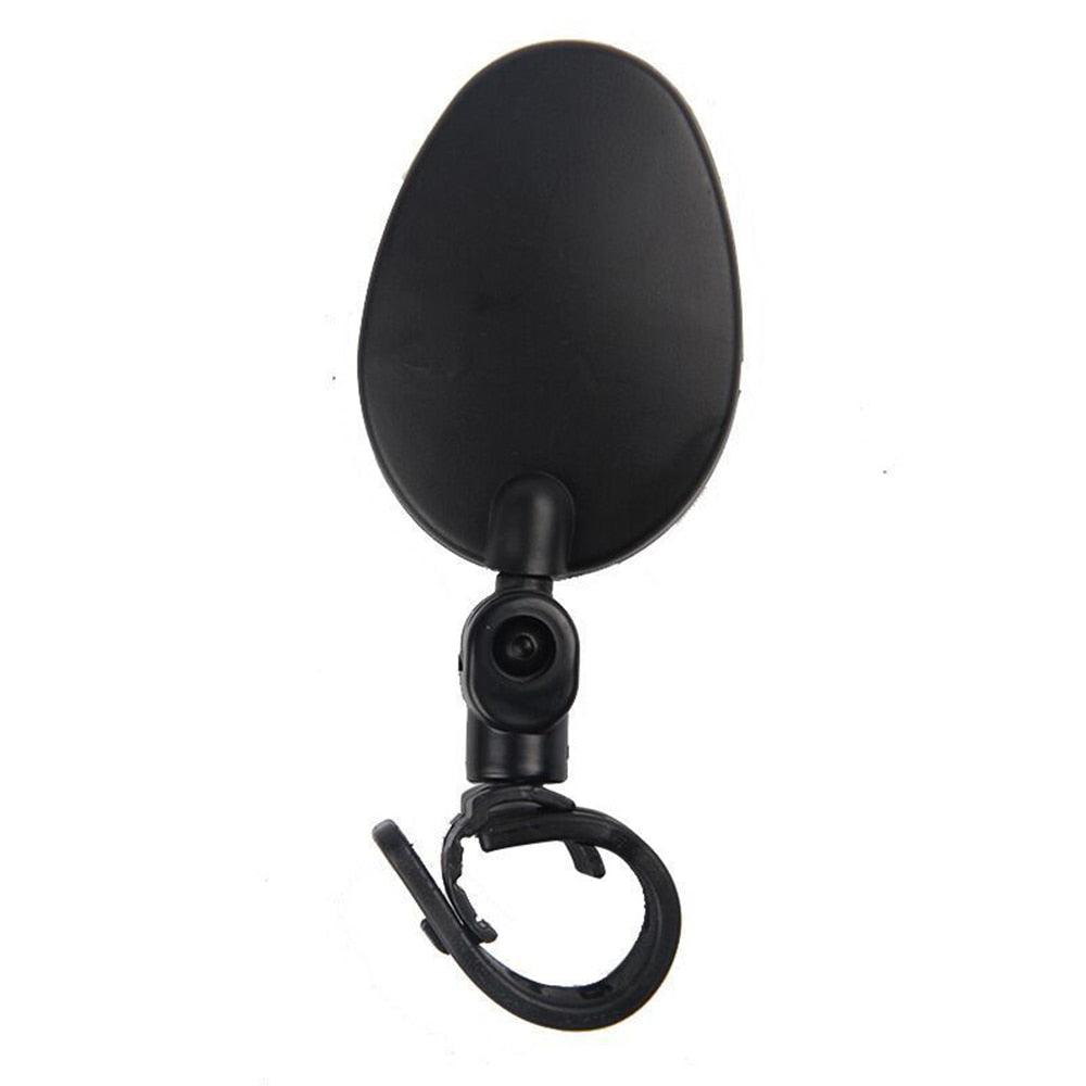 STEVVEX Handlebar Bicycle Rearview Mirror - ABS Body, Glass Mirror, Rubber Strap Mount, Universal Fit, Rotatable