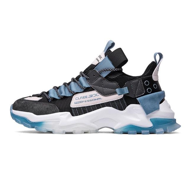 Lace-Up Flock Sneakers with Rubber Sole - STEVVEX