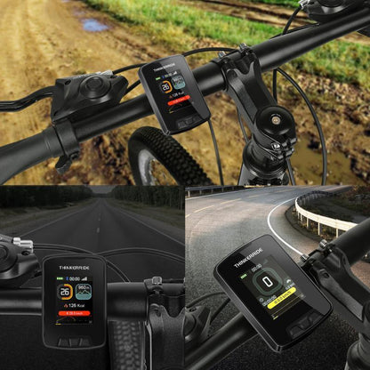 GPS Wireless Bike Computer Waterproof Bicycle Odometer Large Color LCD Screen Maps Navigation Cycling Speedometer Wired Bicycle Speedometer Waterproof Cycle Computer With Backlight LCD Display Automatic Sleep